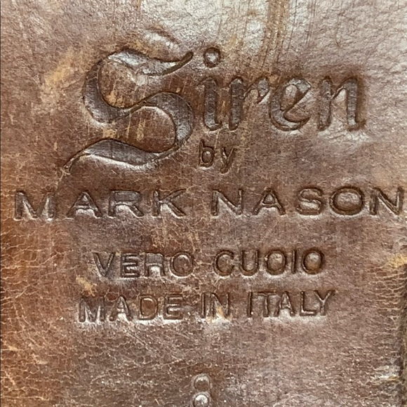 Siren by Mark Nason Women’s Distressed Brown Leather Tall Heeled Boots Size 8 - Picture 7 of 10